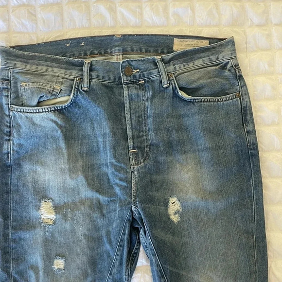 All Saints distressed denim in jacks place fuse kick - Picture 2 of 10